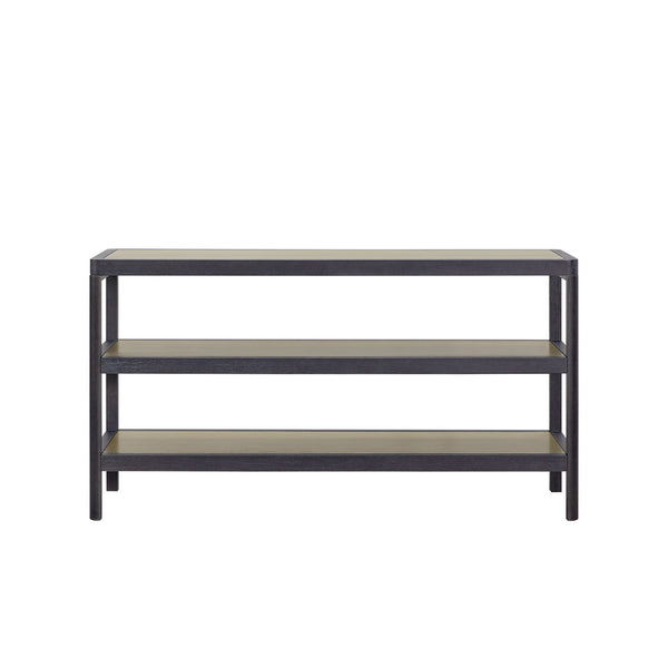 Console Table With Insets - Black