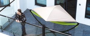 Portable Outdoor Hammock with Quick-Fold Stand and Adjustable Sunshade