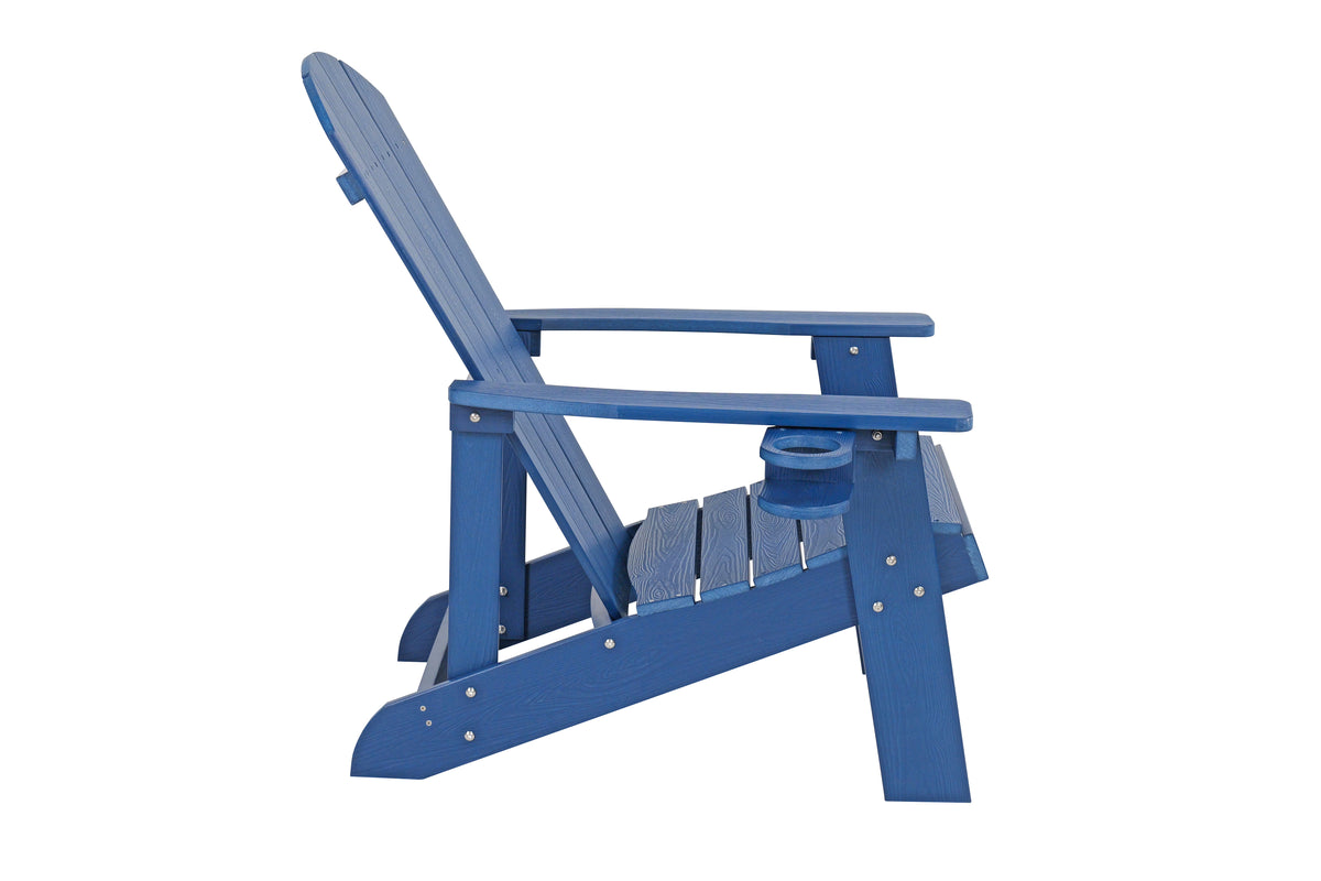 Outdoor Lounge Chair With Cup Holder For Patio Relaxation