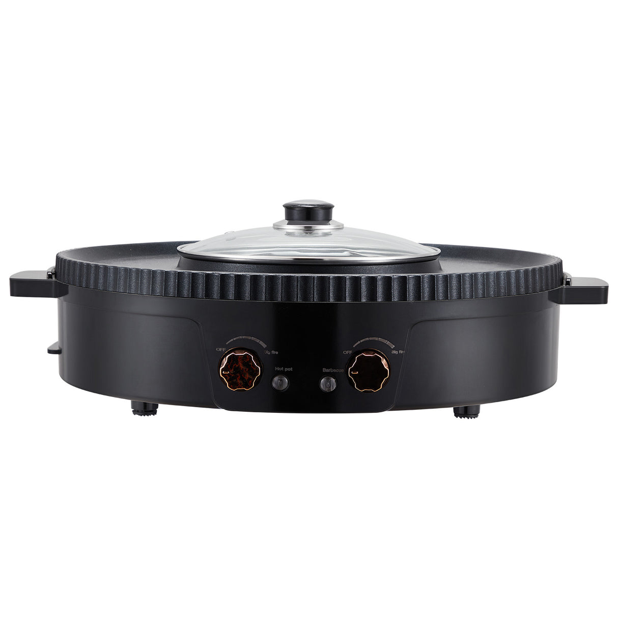 Hot Pot with Grill 1800W 2-in-1 Electric Smokeless Grill Hot Pot for 2-8 People