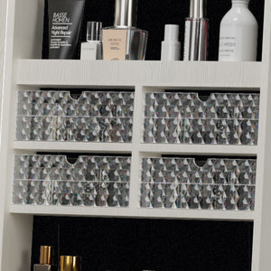 Swivel Jewelry Cabinet With Full Length Mirror