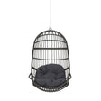 Rustic Hanging Basket Chair With Cushion - Best Buy Furniture