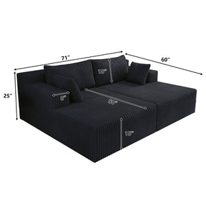 Cloud Sectional Couch with Shape Chaise