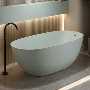 69'' Freestanding Bathtub Resin Stone Soaking Bathtub