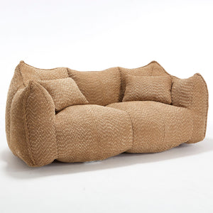 Comfortable Dual Beanbag Chair With High Resilience Foam Core For 2 People