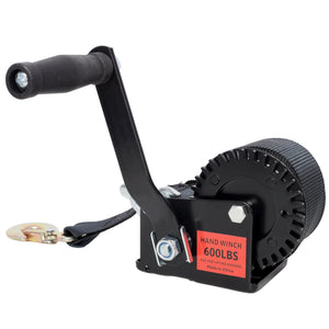 600LBS Hand Winch with 19.6FT Strap