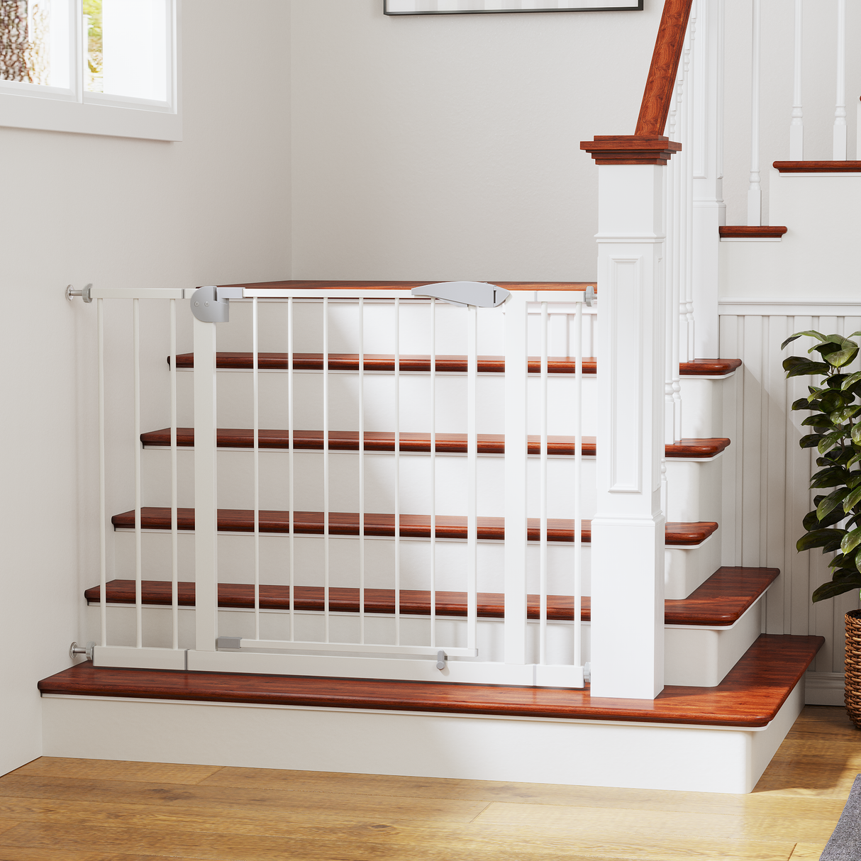 2 Pack 29.5-44.1" Wide Baby Gate for Stairs and Doorways