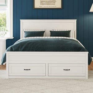 Modern Storage Platform Bed Frame With 6 Drawers