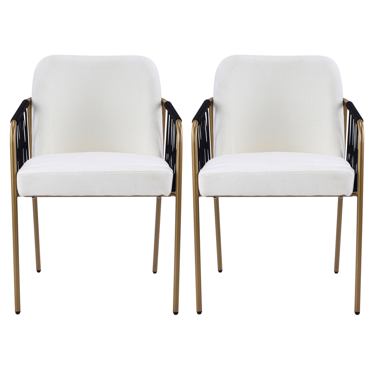 Modern Glam Upholstered Dining Chairs (Set of 2)
