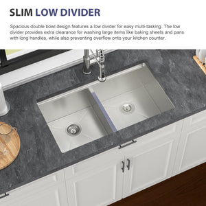 Double Bowl Undermount Kitchen Sink
