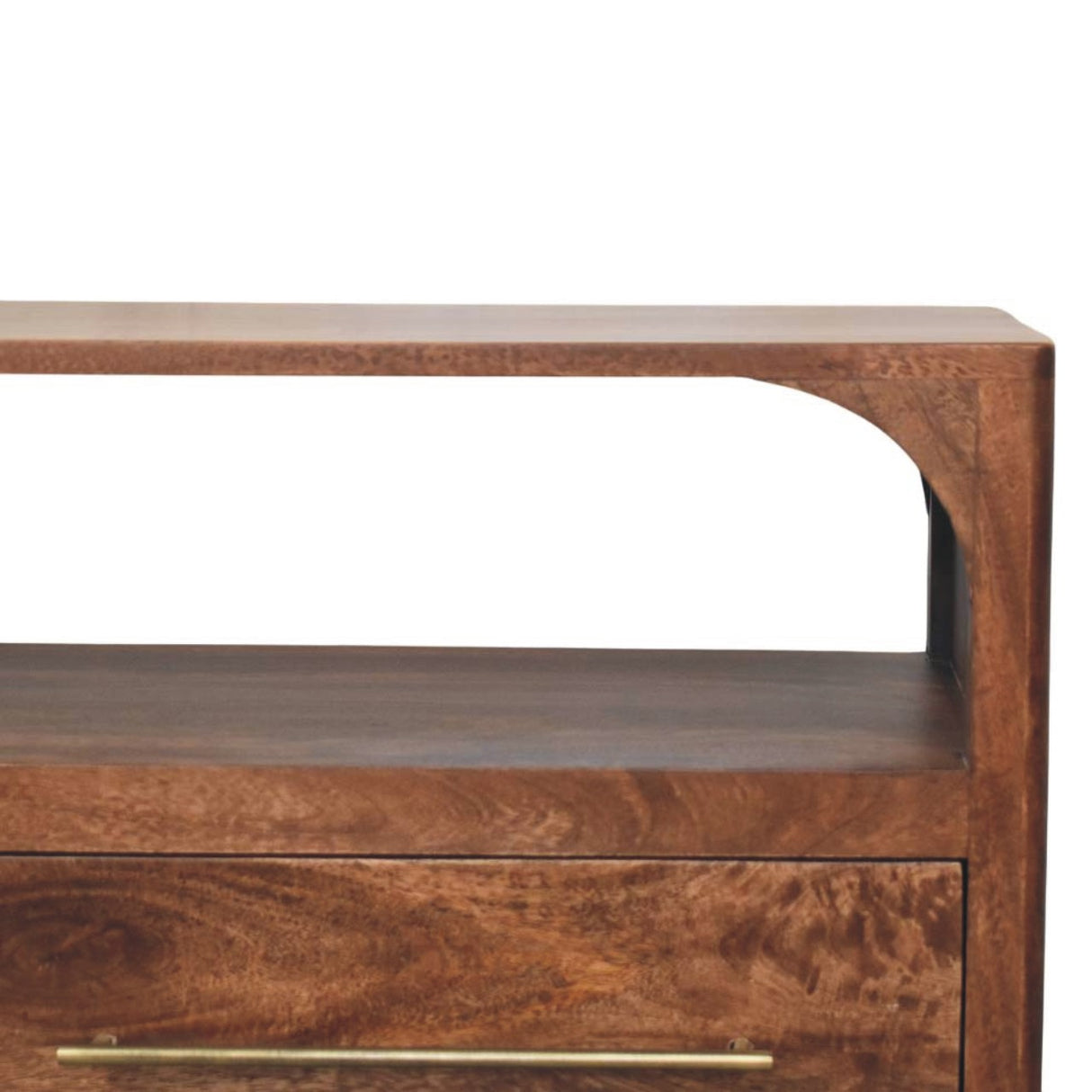 Solid Wood Arc-Line Media Console