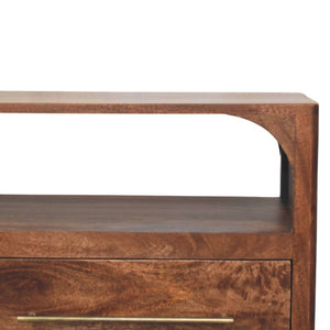 Solid Wood Arc-Line Media Console