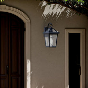 13-Inch Dusk to Dawn Outdoor Wall Light, Modern Black Waterproof Sconce