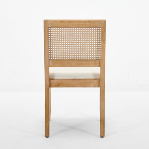 Farmhouse Rattan Dining Chairs Set of 2