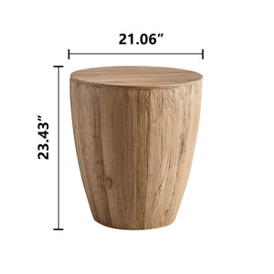 Vintage Style Barrel Coffee Table With Storage