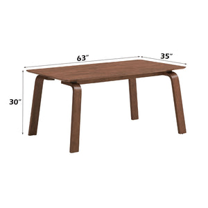 Ginny - 5 Piece With Side Chairs Dining Room Set - Walnut