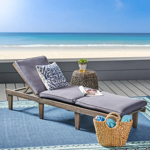 Ariana - Wood Chaise Lounge With Cushion - Best Buy Furniture
