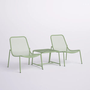Kincaid Outdoor 3-Piece Conversation Set with Iron Frame