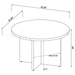 Larrabee - Round Dining Table - Mango Color