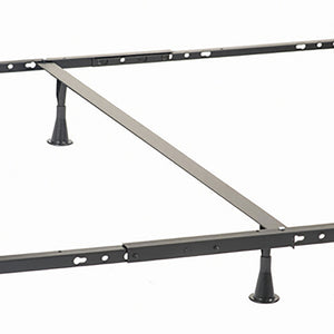 Deverton - Queen / Eastern King / California King Bed Frame With Center Support And Adjustable Design - Black