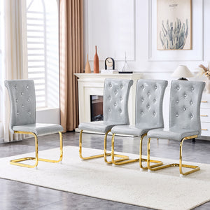 Elegant Design Alligator Skin Upholstered Dining Chairs