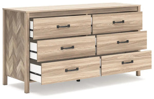 Battelle - Six Drawer Dresser - Tan - Best Buy Furniture