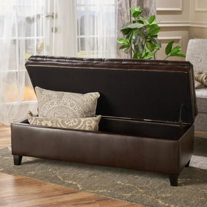 Juliana - Storage Ottoman With Birch Legs - Best Buy Furniture