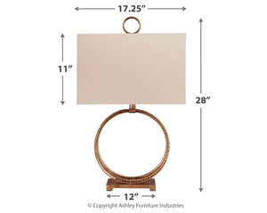 Mahala - Metal Table Lamp - Antique Gold Finish - Best Buy Furniture