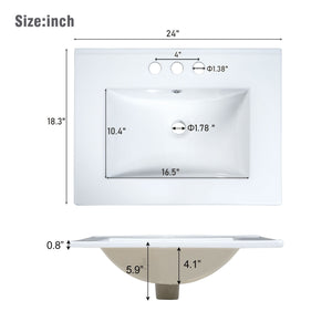 Modern Wall-Mounted Bathroom Vanity With 2 Drawers, Ideal For Small Bathrooms - Green