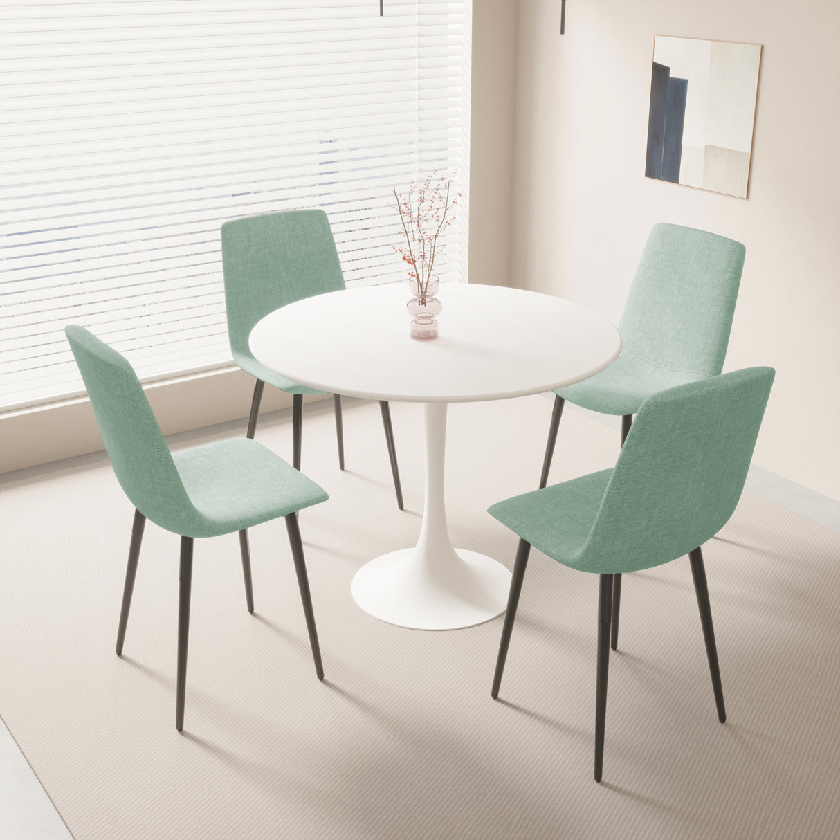 31.5" White Dining Table