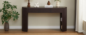 Retro Console Table with Storage, 3 Drawers