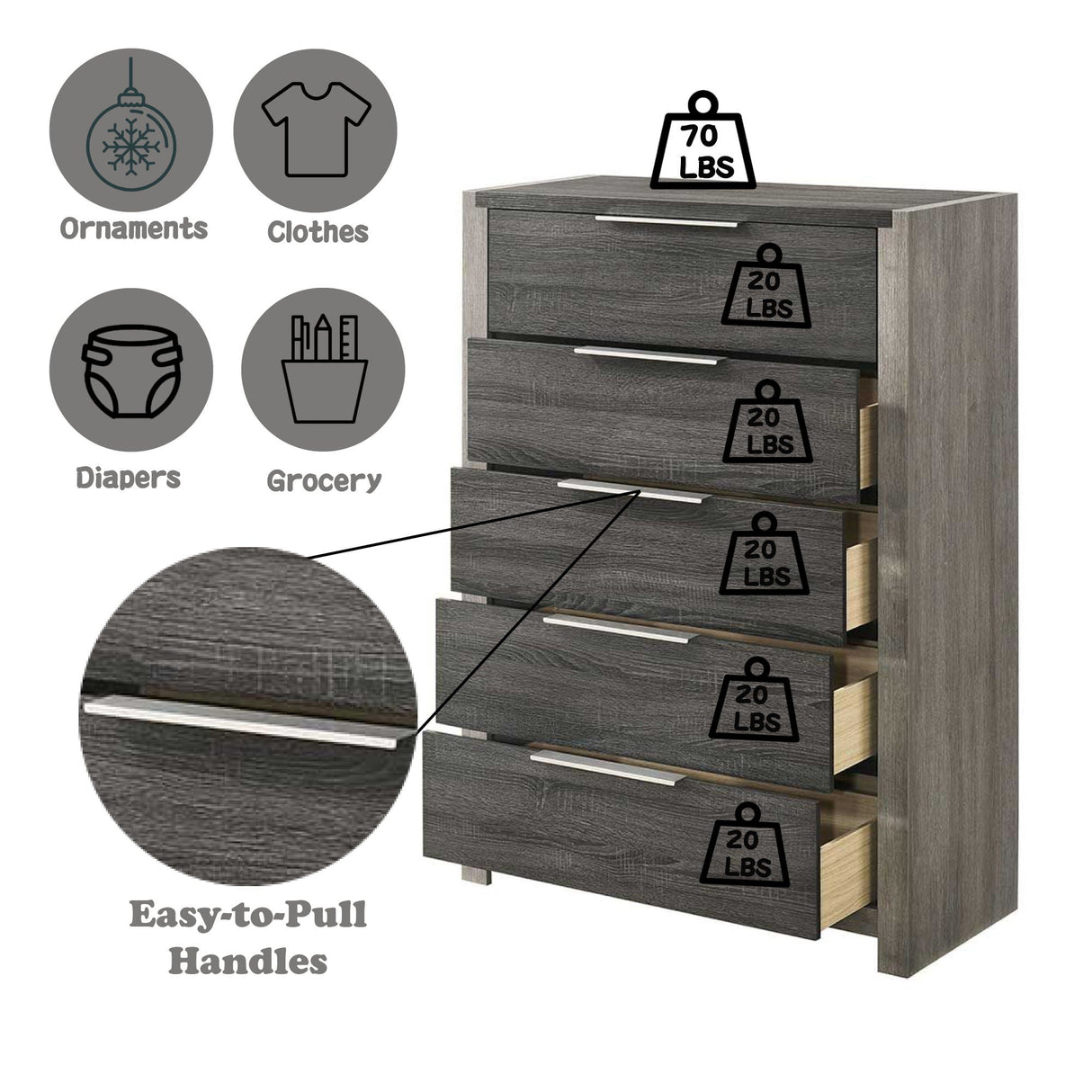 Jehoram - Chest - Gray - Best Buy Furniture