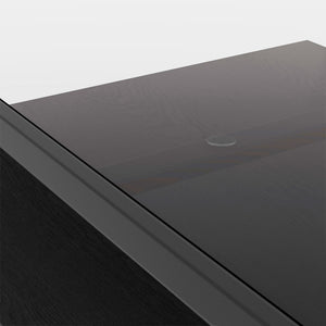 Rectangle Coffee Table With Tempered Glass Top And Legs, Modern Table For Living Room