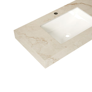 36" Premium Bathroom Sink with Cream Gold Vein Finish