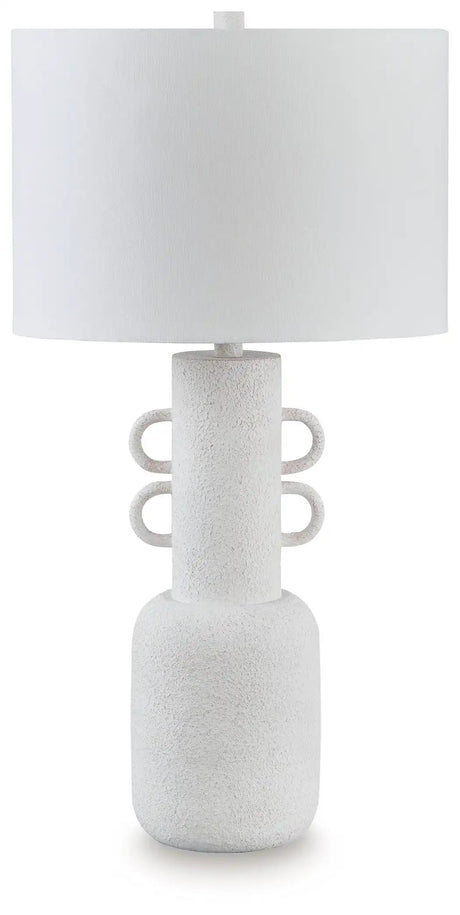 Perringhill - Metal Table Lamp - Distressed White - Best Buy Furniture