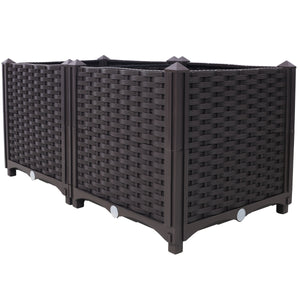 Deep Raised Garden Bed Plastic Planter Boxes