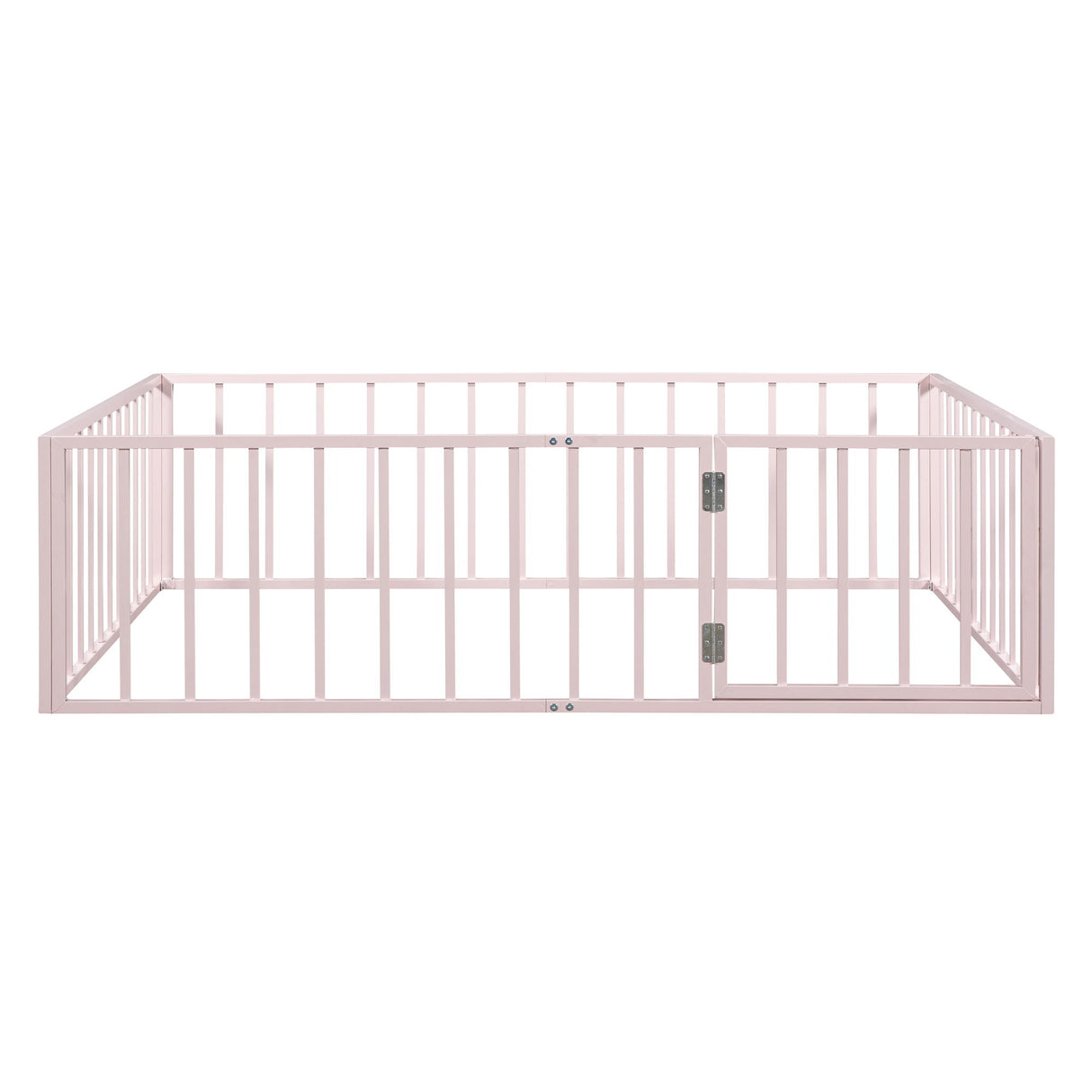 Metal Floor Bed Frame With Fence And Door