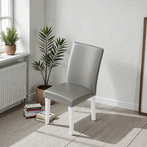 Upholstered Dining Chair With High Back Design (Set of 2)