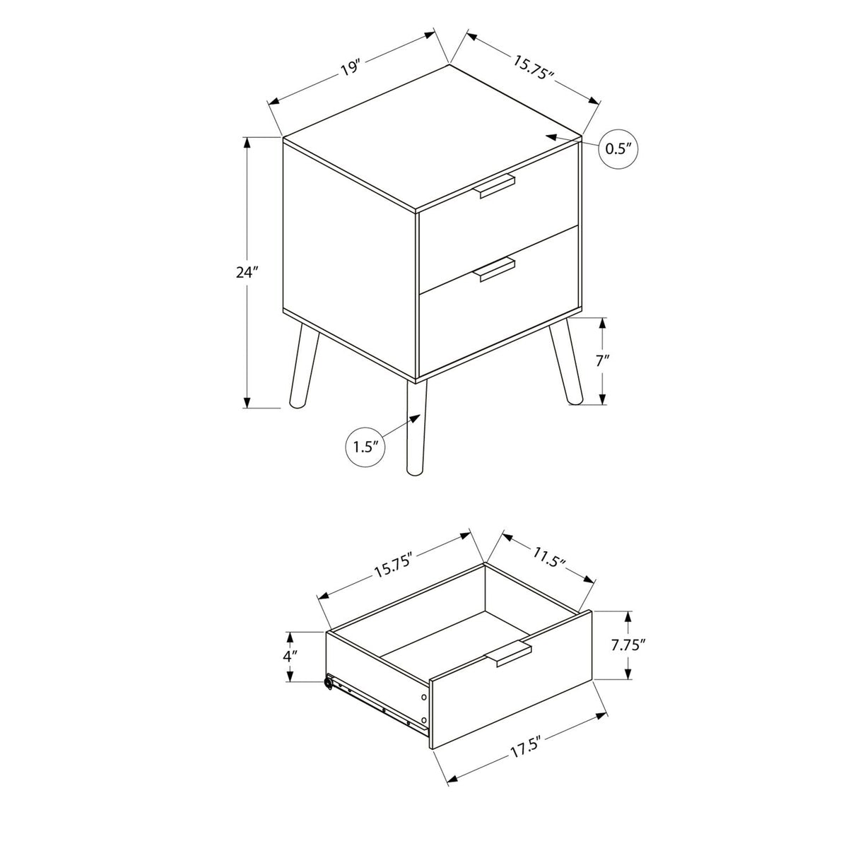 Modern Accent Table With Storage Drawers