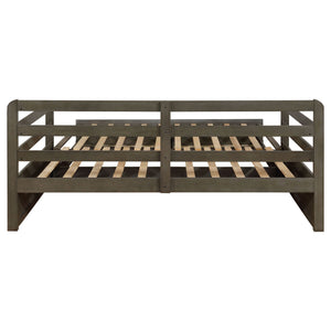Twin Long 2 Drawer Daybed With Extendable Trundle, Storage Drawers, Fits Standard Mattress - Gray