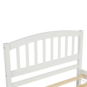 Platform Bed Wood Bed Frame With Trundle