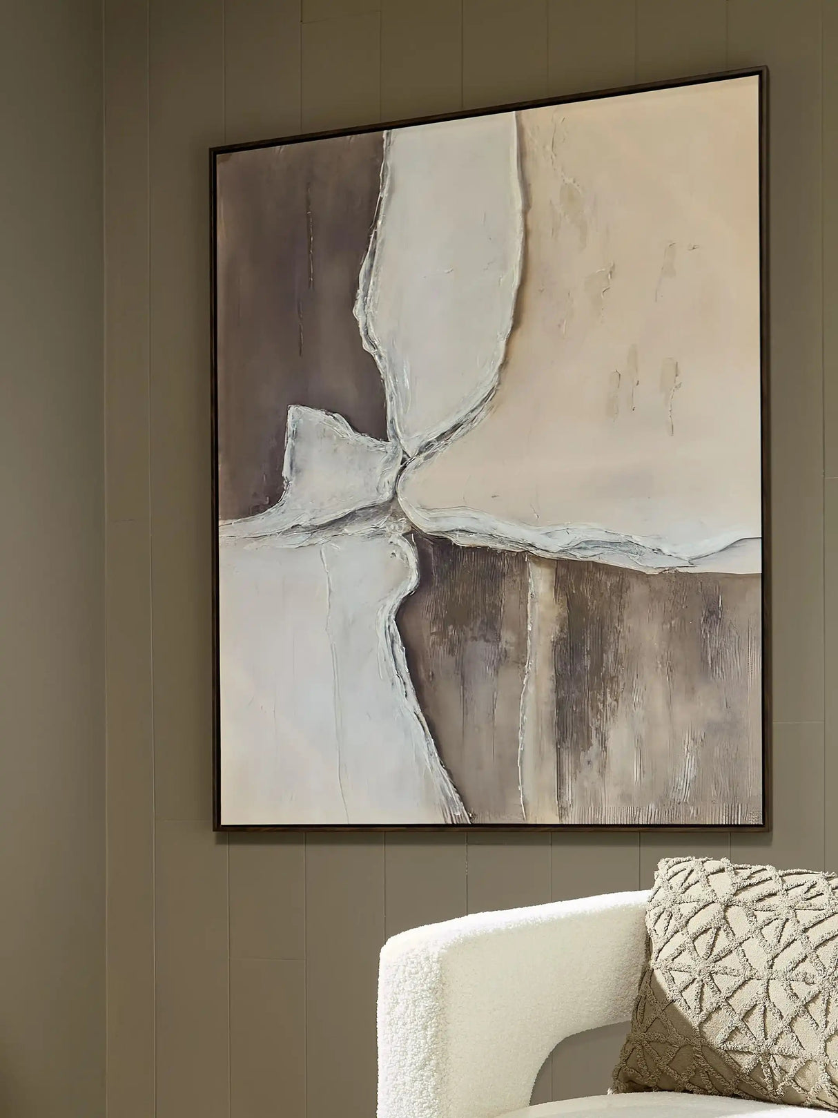 Junward - Wall Art - Brown / Tan / White - Best Buy Furniture