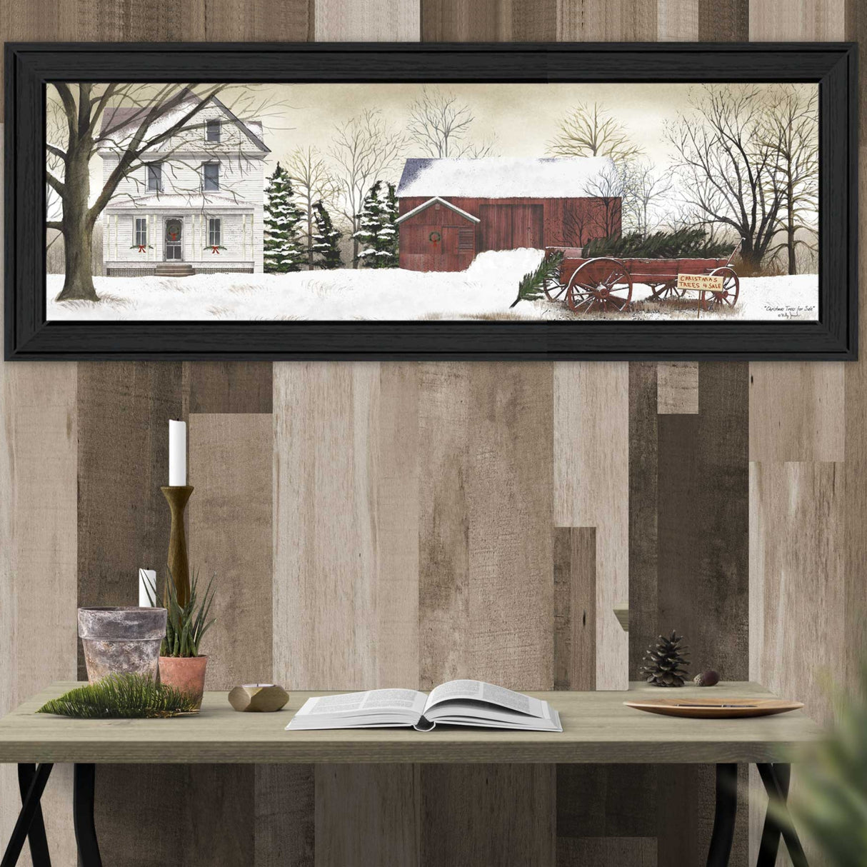 Trendy Decor 4U Christmas Trees Framed Wall Art