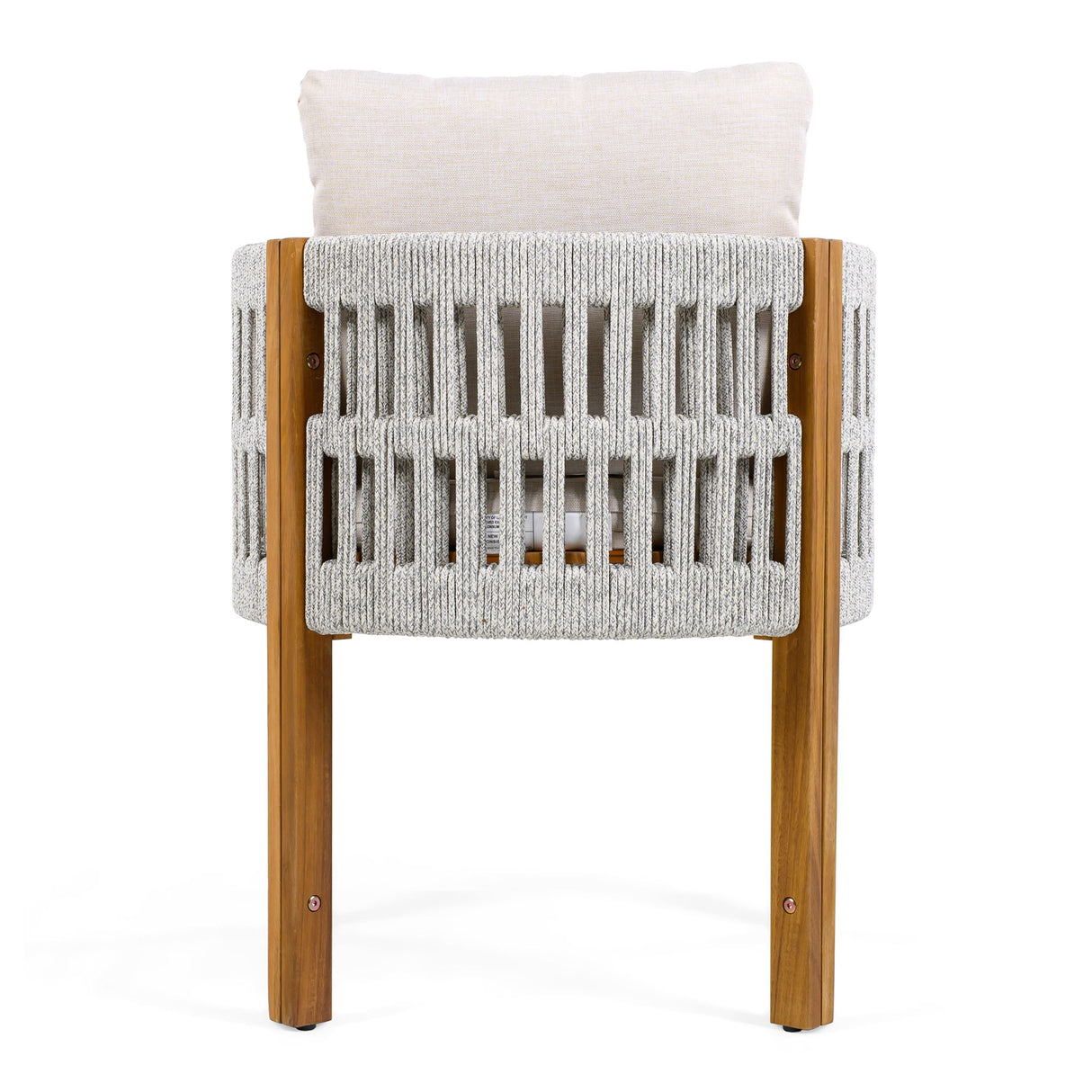 Outdoor Dining Chairs With Mix Rope Handles (Set of 2)