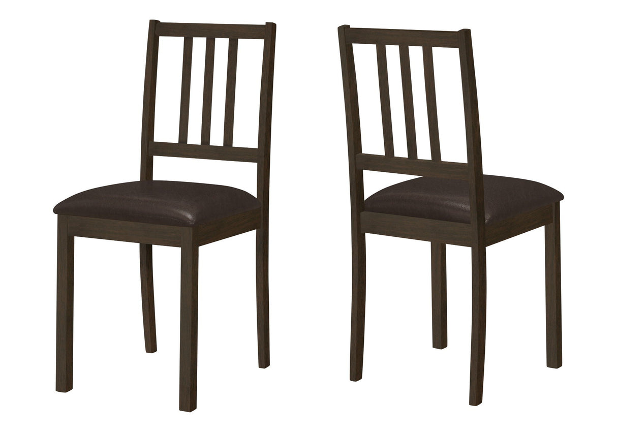 Dining Chair, Side, Upholstered For Dining Room, Transitional (Set of 2) - Brown - Best Buy Furniture