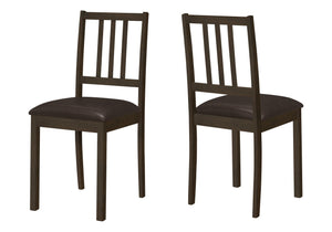 Dining Chair, Side, Upholstered For Dining Room, Transitional (Set of 2) - Brown - Best Buy Furniture