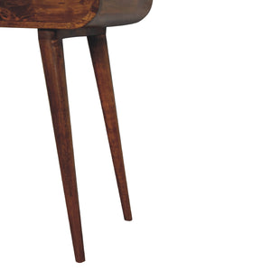 Solid Wood Mini Round Chestnut Fold Vanity