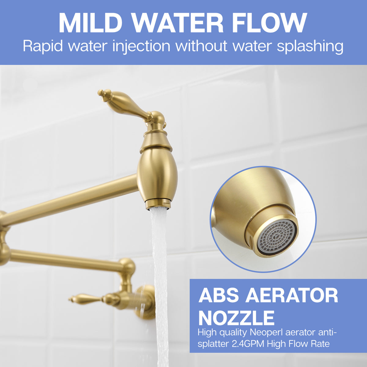 Pot Filler Wall Mount Commercial Pot Filler Faucet
