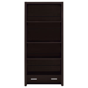 Maureen - 5 Shelf Bookcase With Drawer - Cappuccino