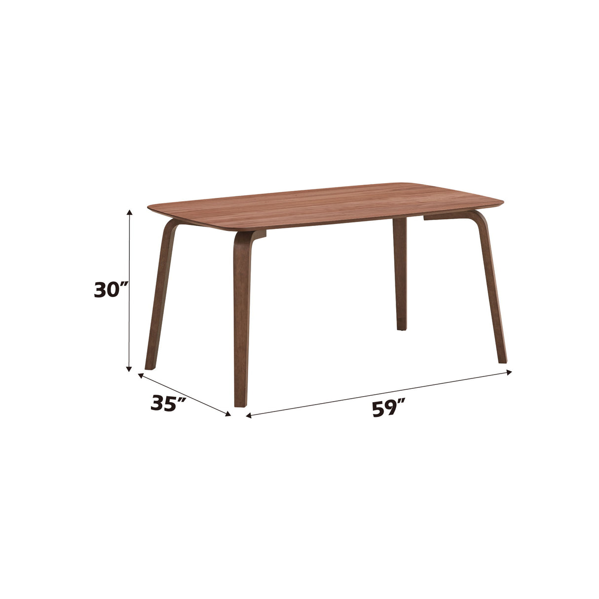Casson - 5 Piece Dining Room Set - Walnut